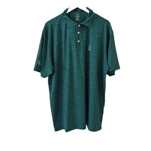 Rhoback Barstool Tee Time Golf Polo Shirt Mens 2XL Green Stretch Performance